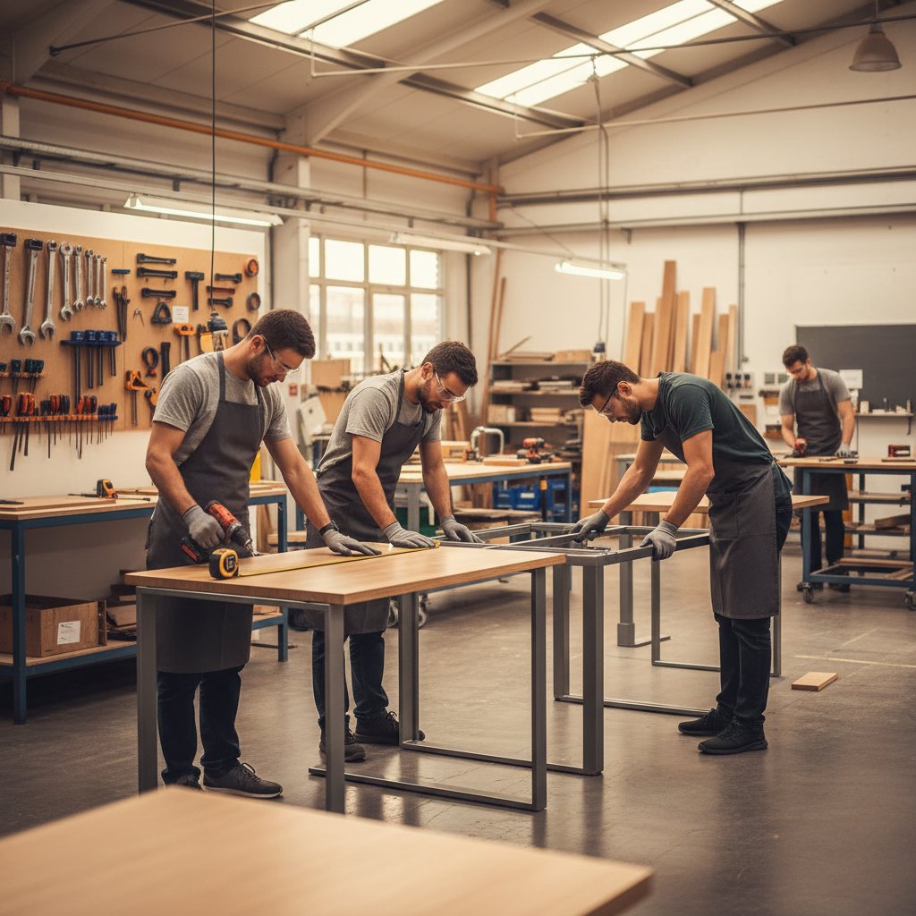 Zinepe office desk manufacturing facility